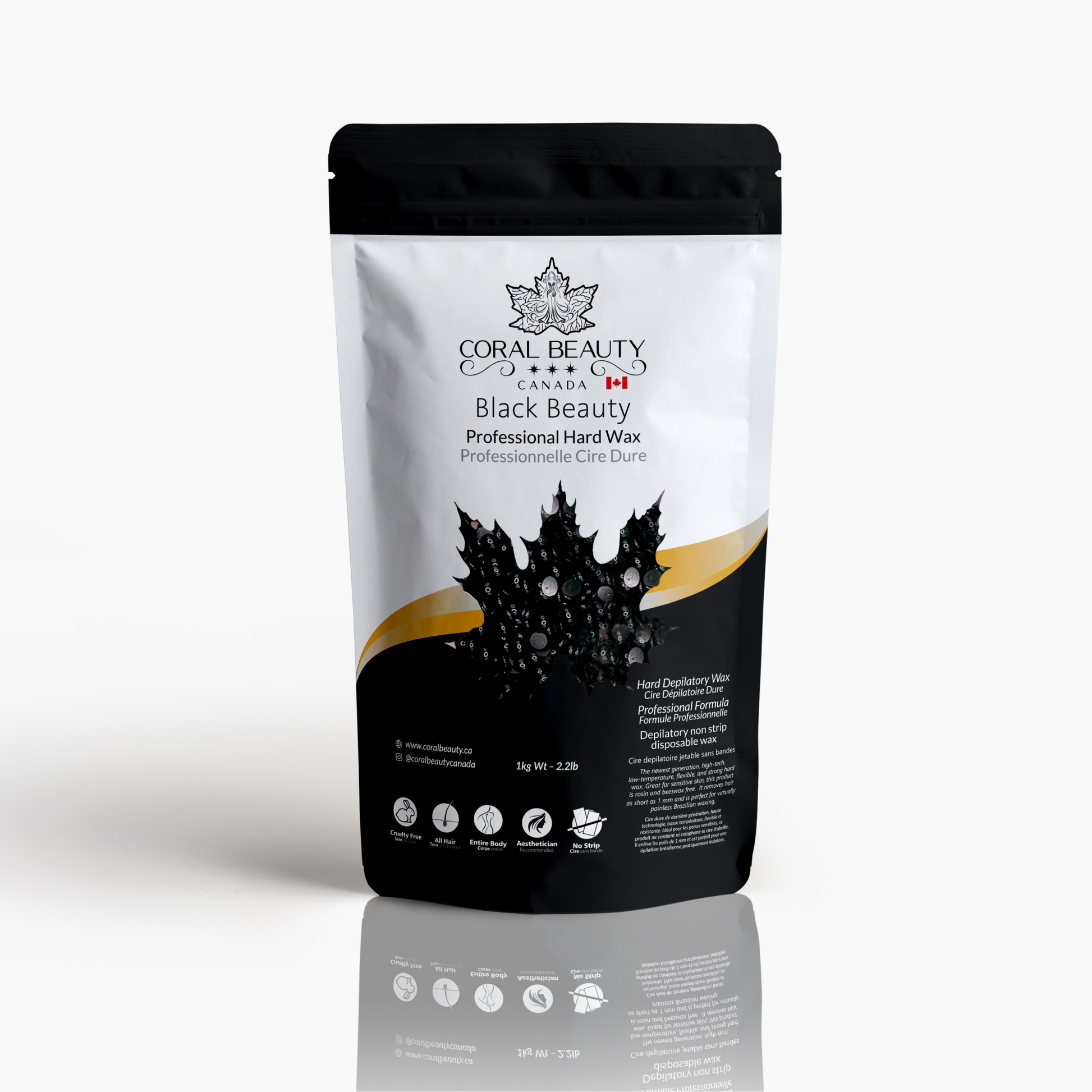 Black Beauty Hard Wax, hypoallergenic, Black Coral Hard Wax, Bushbeads hard wax