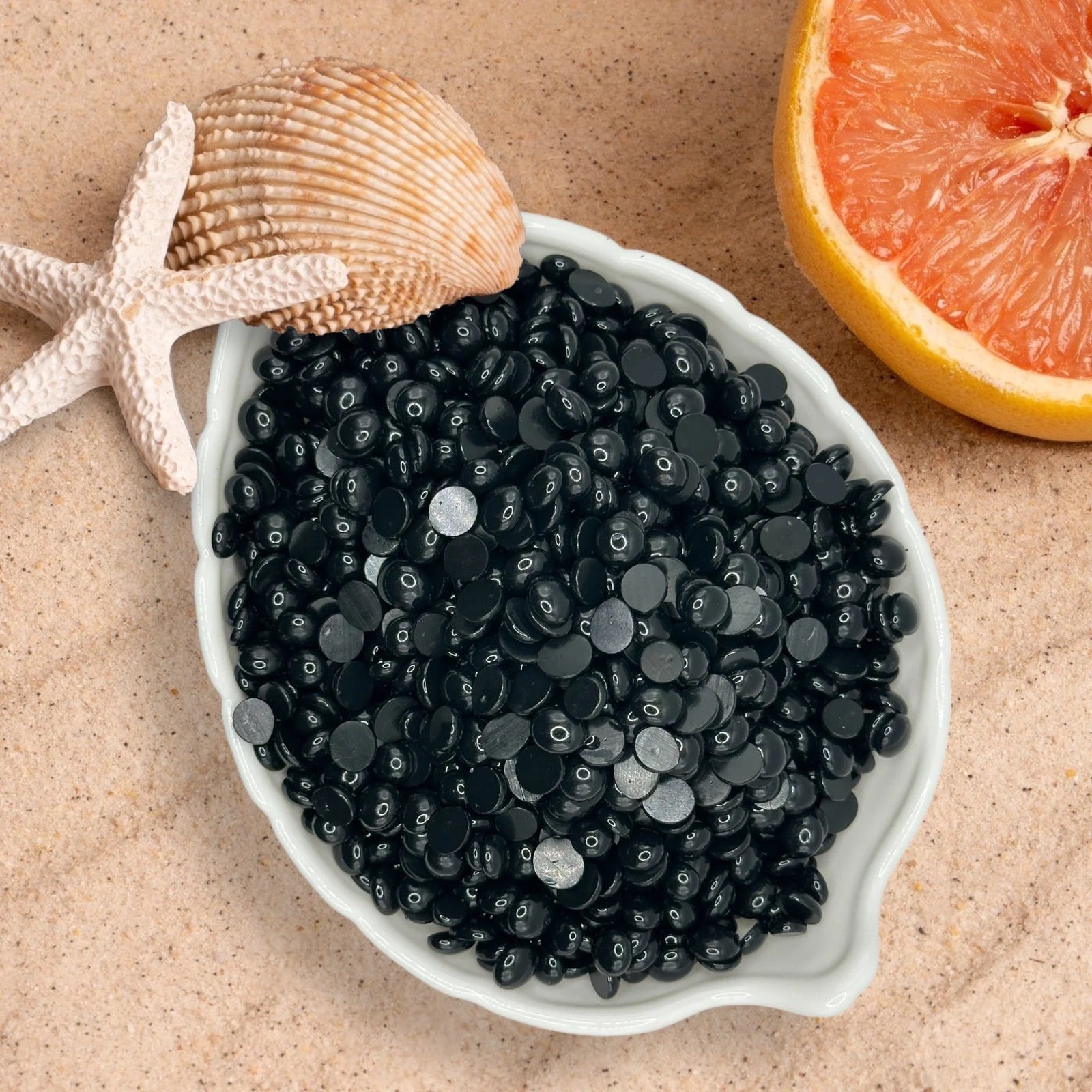 Black Beauty Hard Wax, hypoallergenic, Black Coral Hard Wax, Bushbeads hard wax