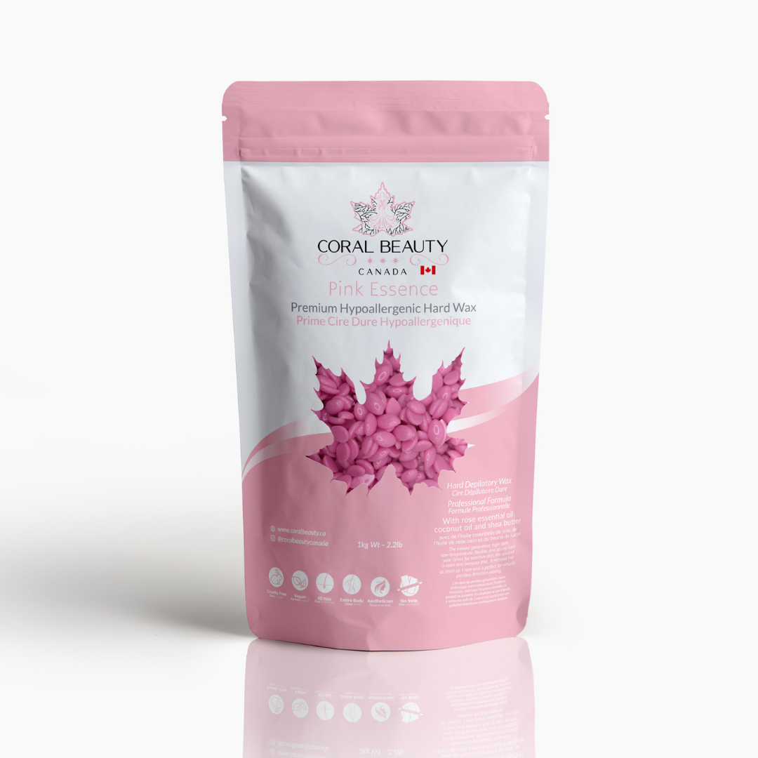 Pink Essence Hard Wax, hypoallergenic, Plumeria and Pink Film Hard Wax