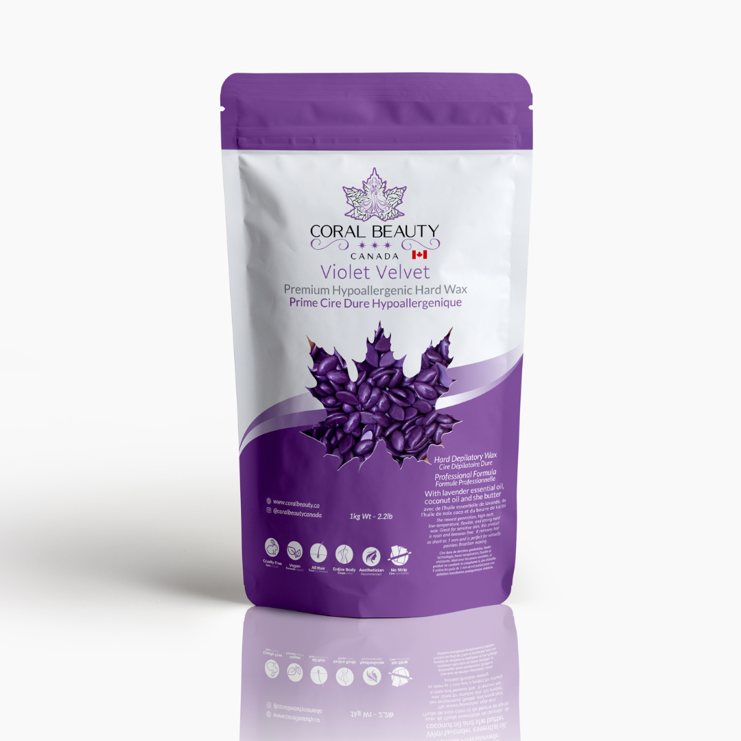 Violet Velvet Hard Wax, hypoallergenic, Purple wax