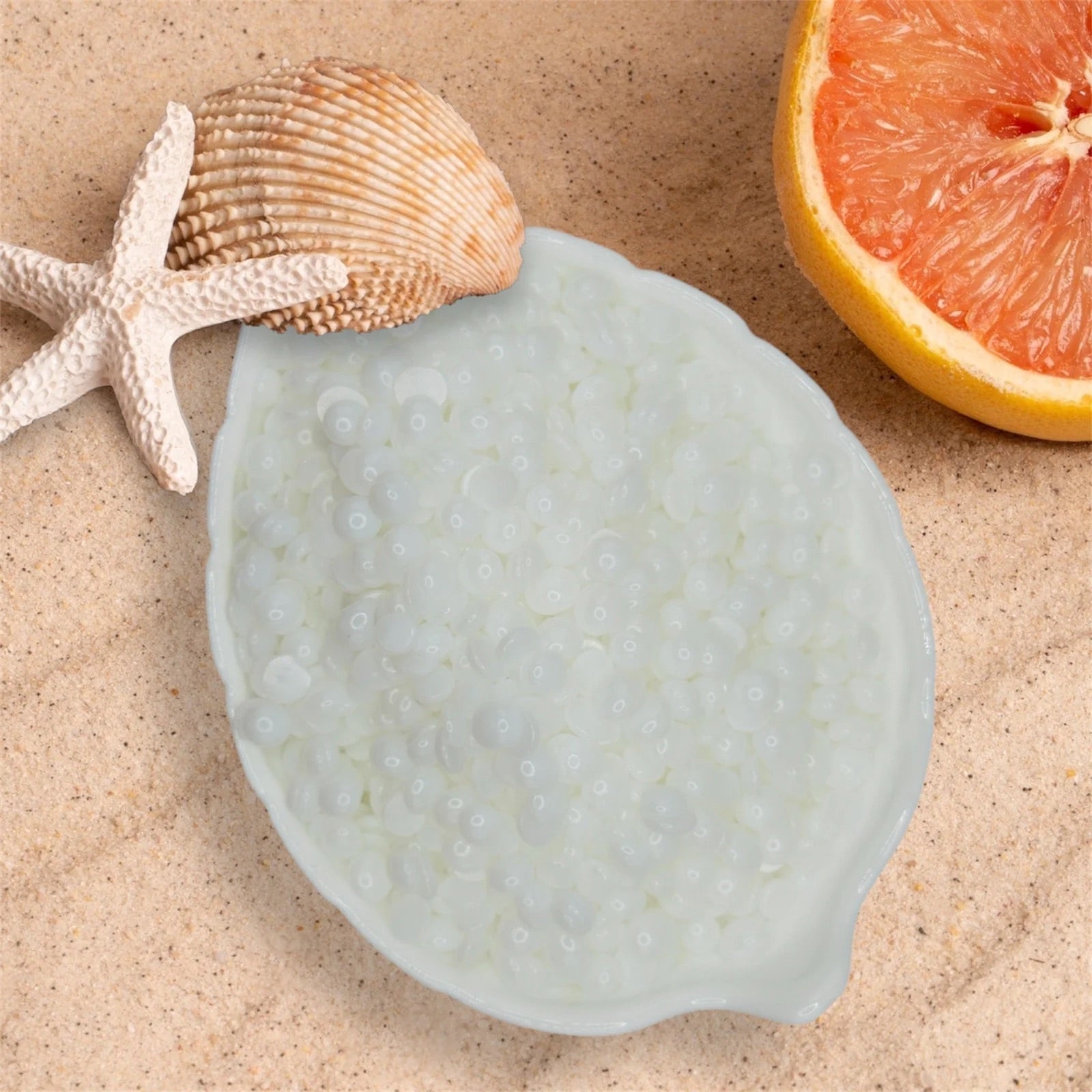 White Pearl Hard Wax, hypoallergenic, Mae Mae Hard Wax, Bushbeads hard wax