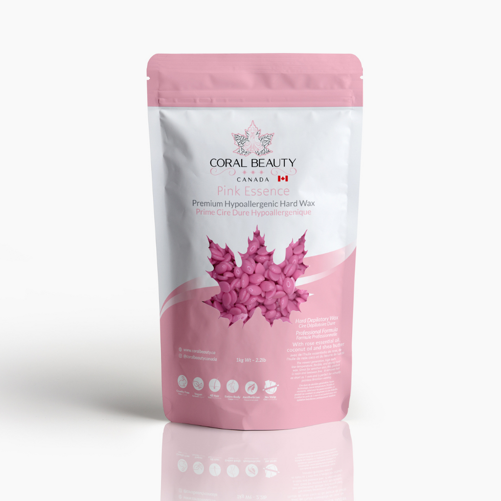 Pink Essence Hard Wax, hypoallergenic, Plumeria and Pink Film Hard Wax