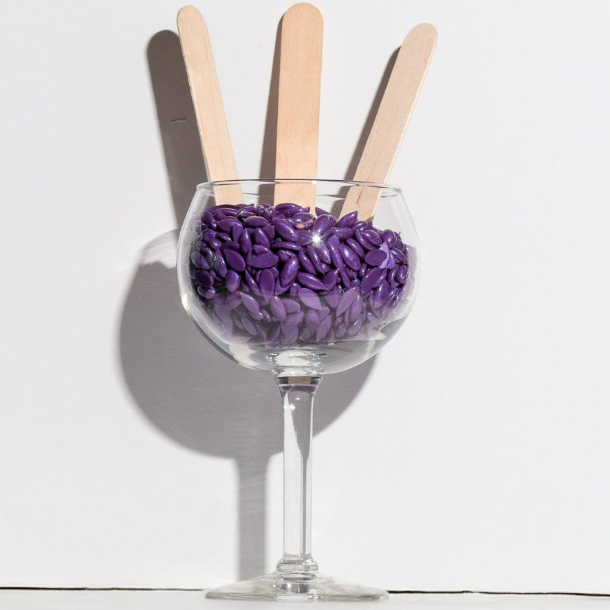 Violet Velvet Black Coral Hard Wax, Bushbeads hard wax ItalWax Waxness Italian Velvet